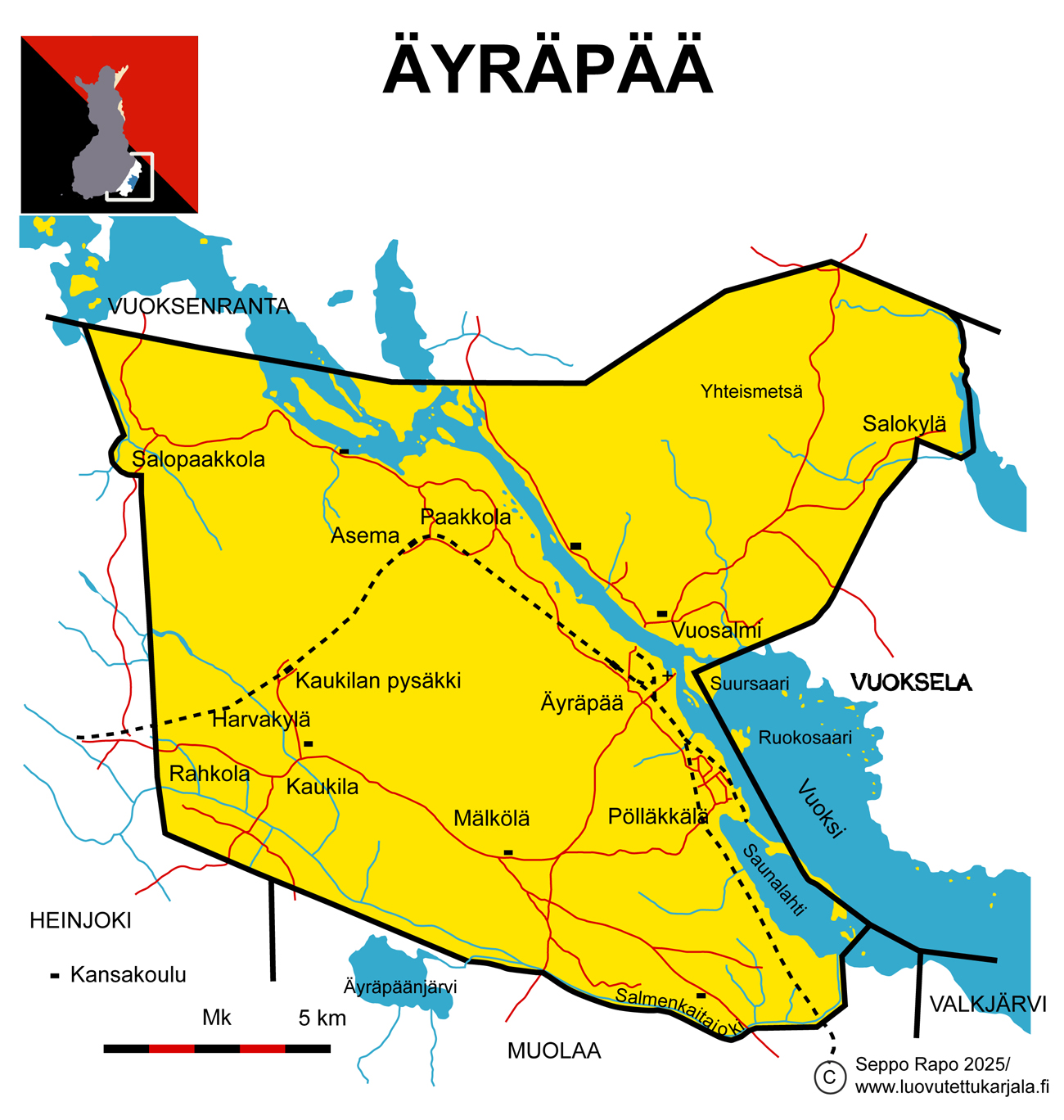aurapaan kartta