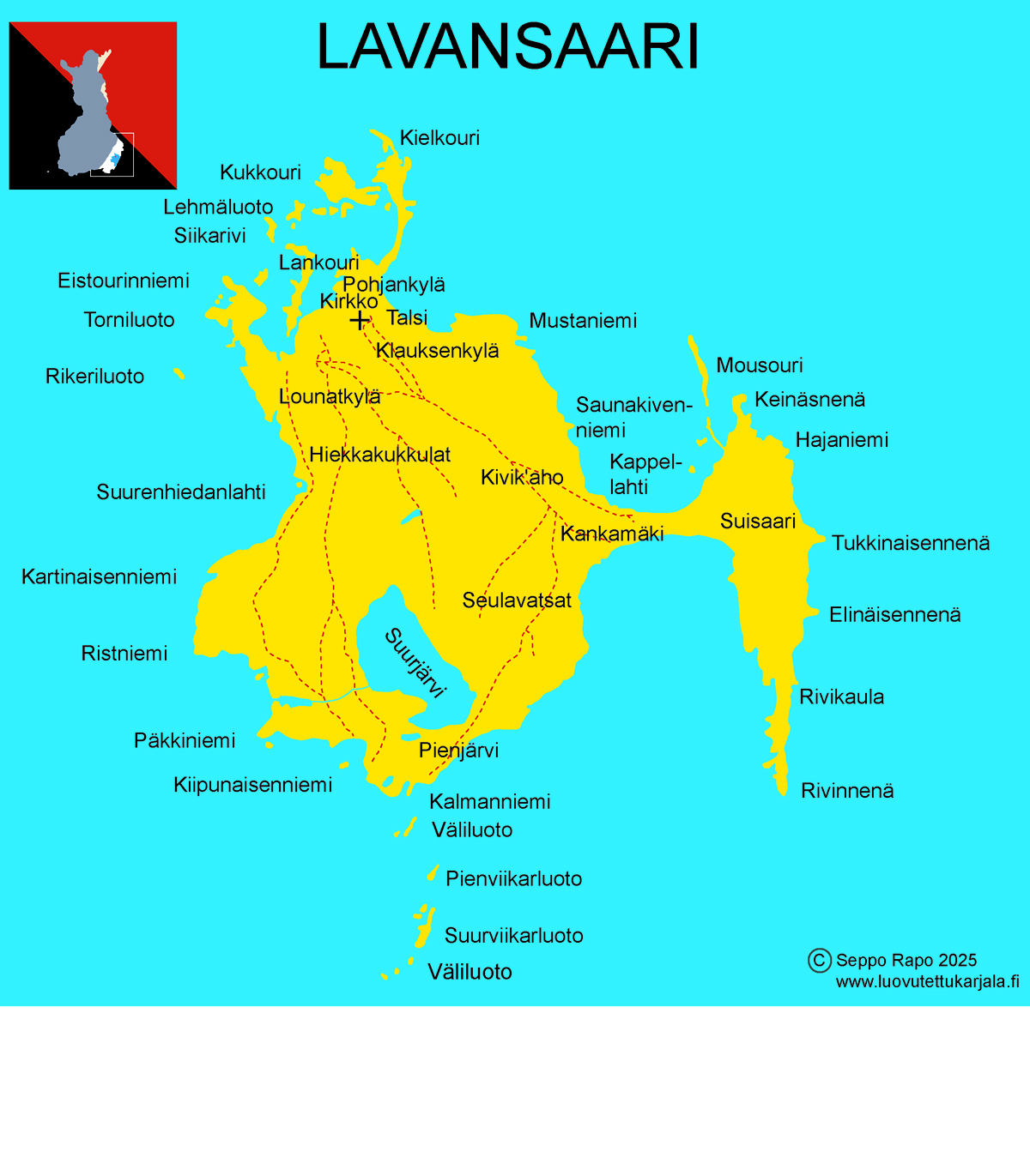 Lavansaaren kartta
