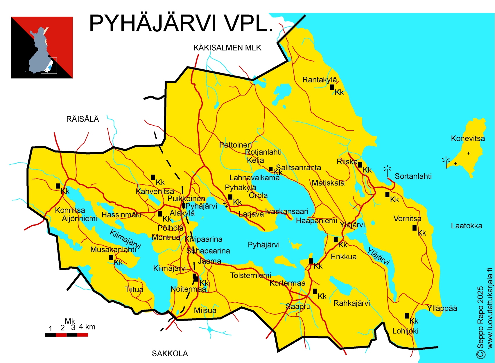 Pyhäjärven kartta