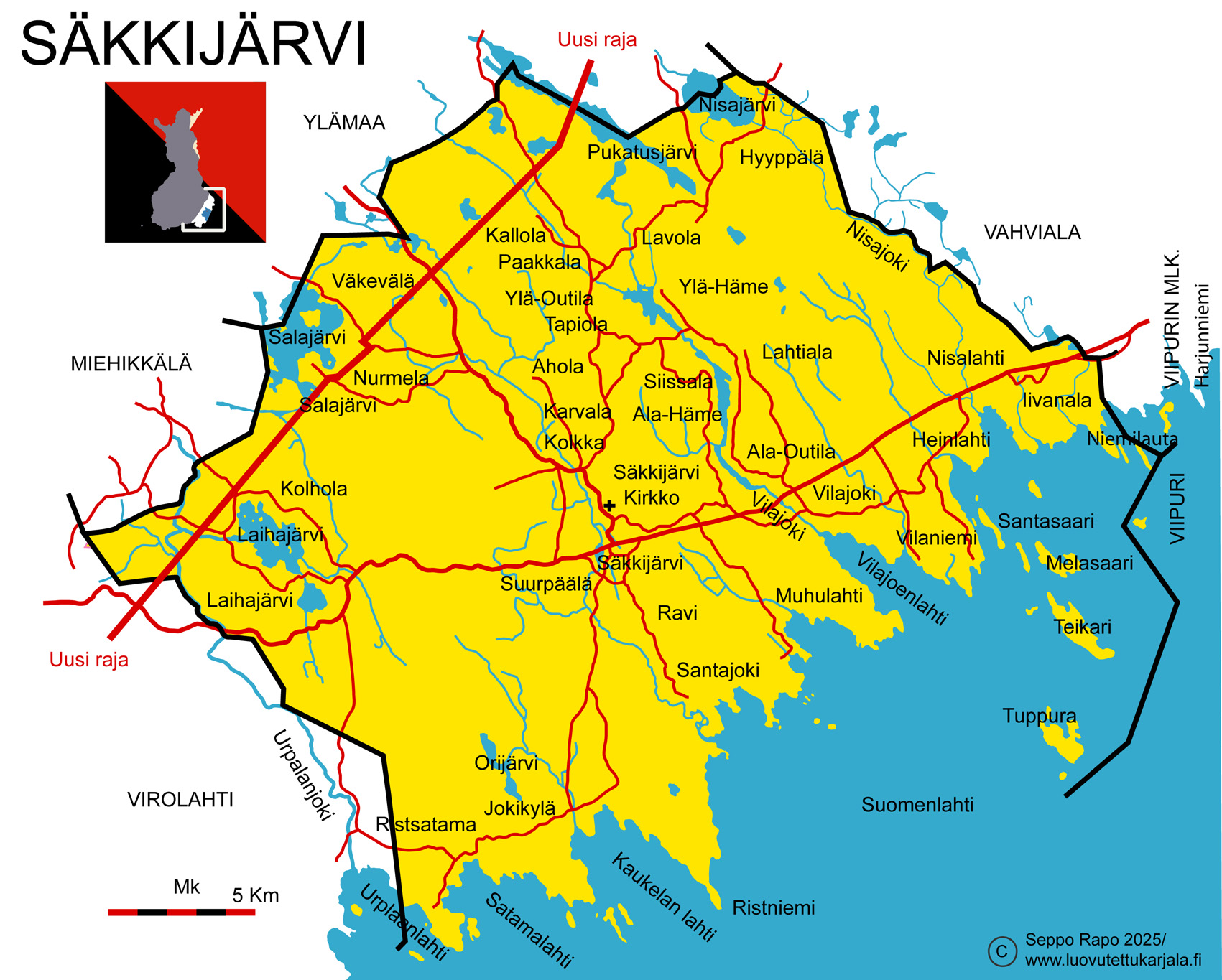 sakkijarvi kartta