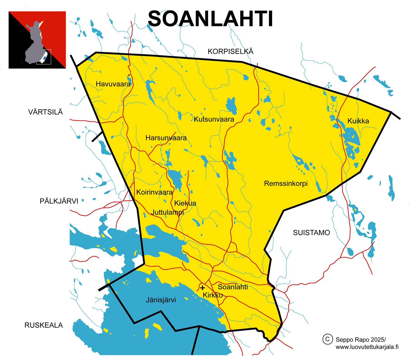 Soanlahden kartta