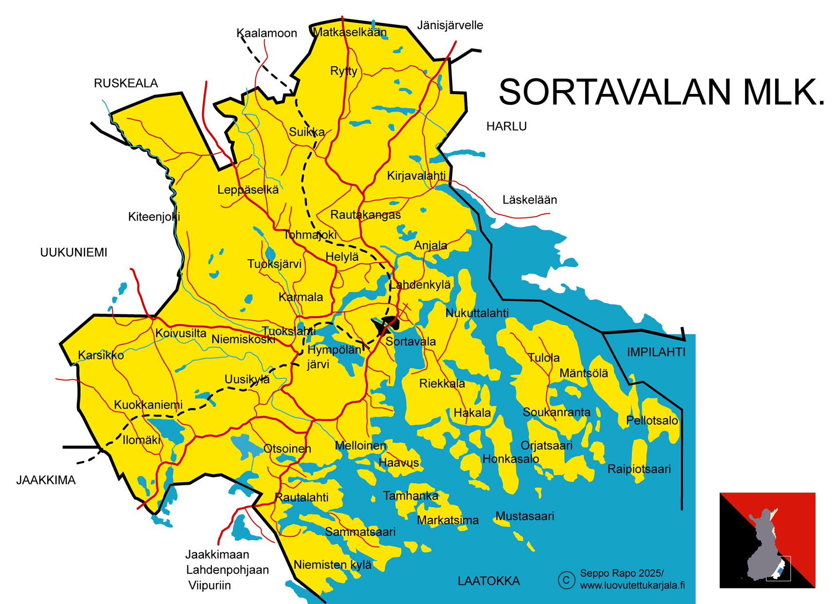 Sortavalamlk kartta