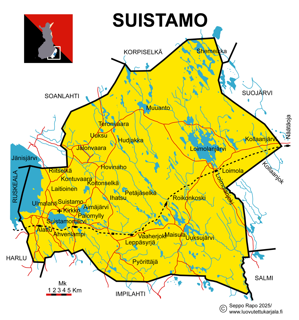 Suistamon kartta