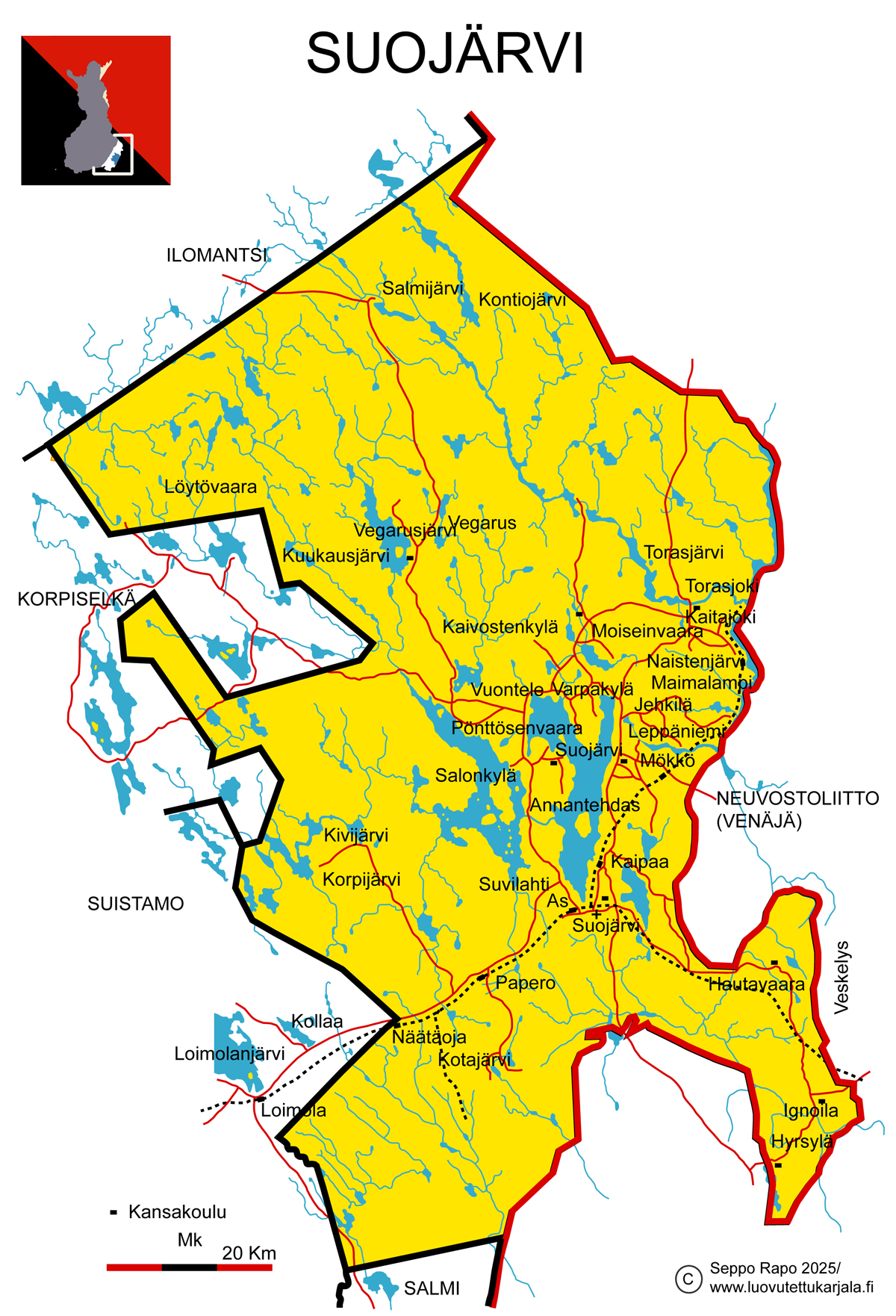 Suojarven kartta