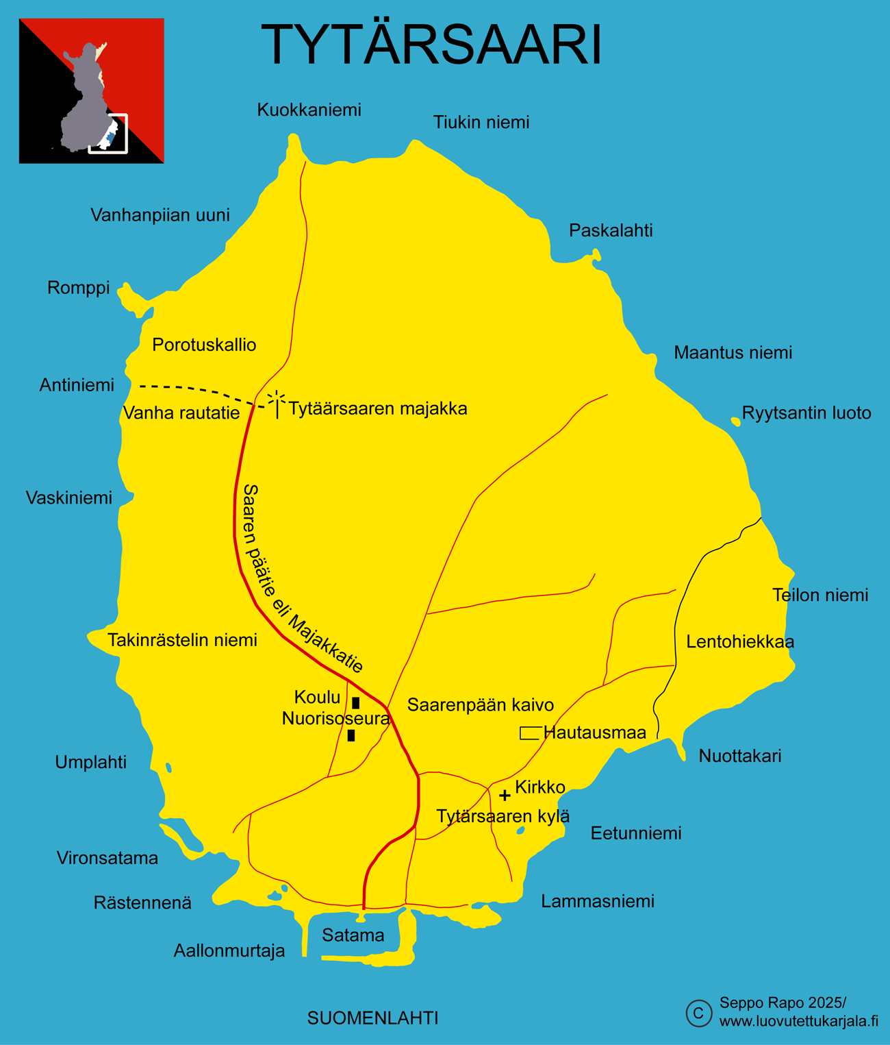 Tytarsaari kartta
