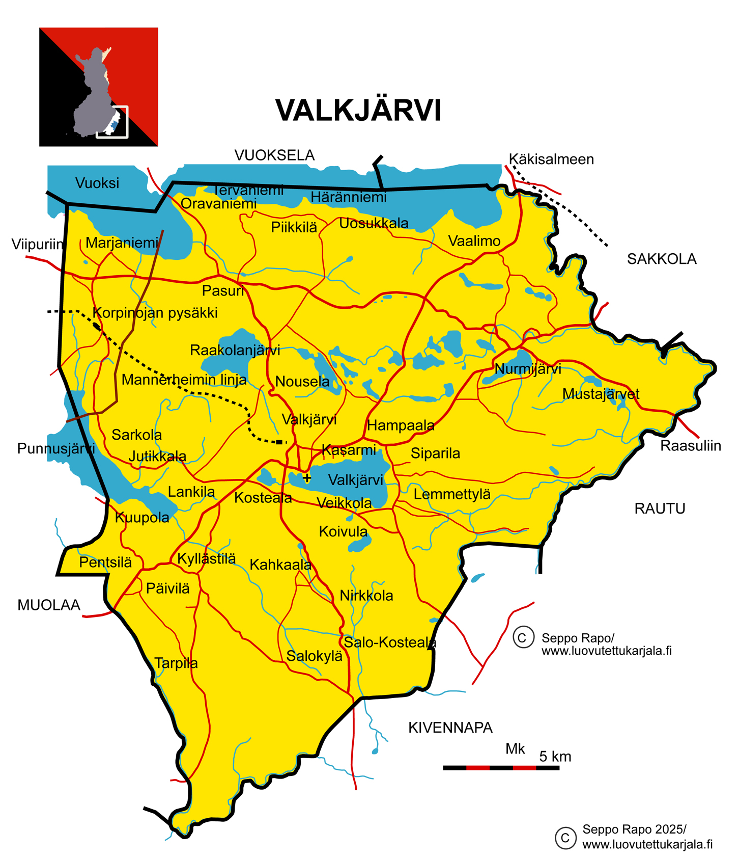 Valkjarven kartta