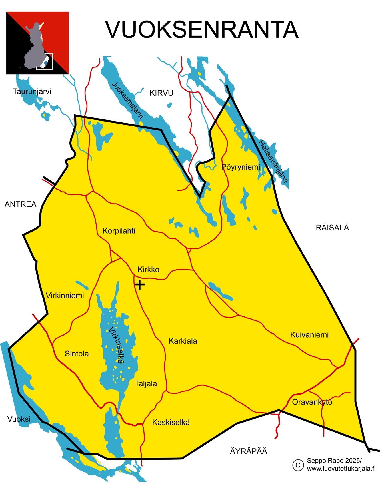 Vuoksenrannan kartta