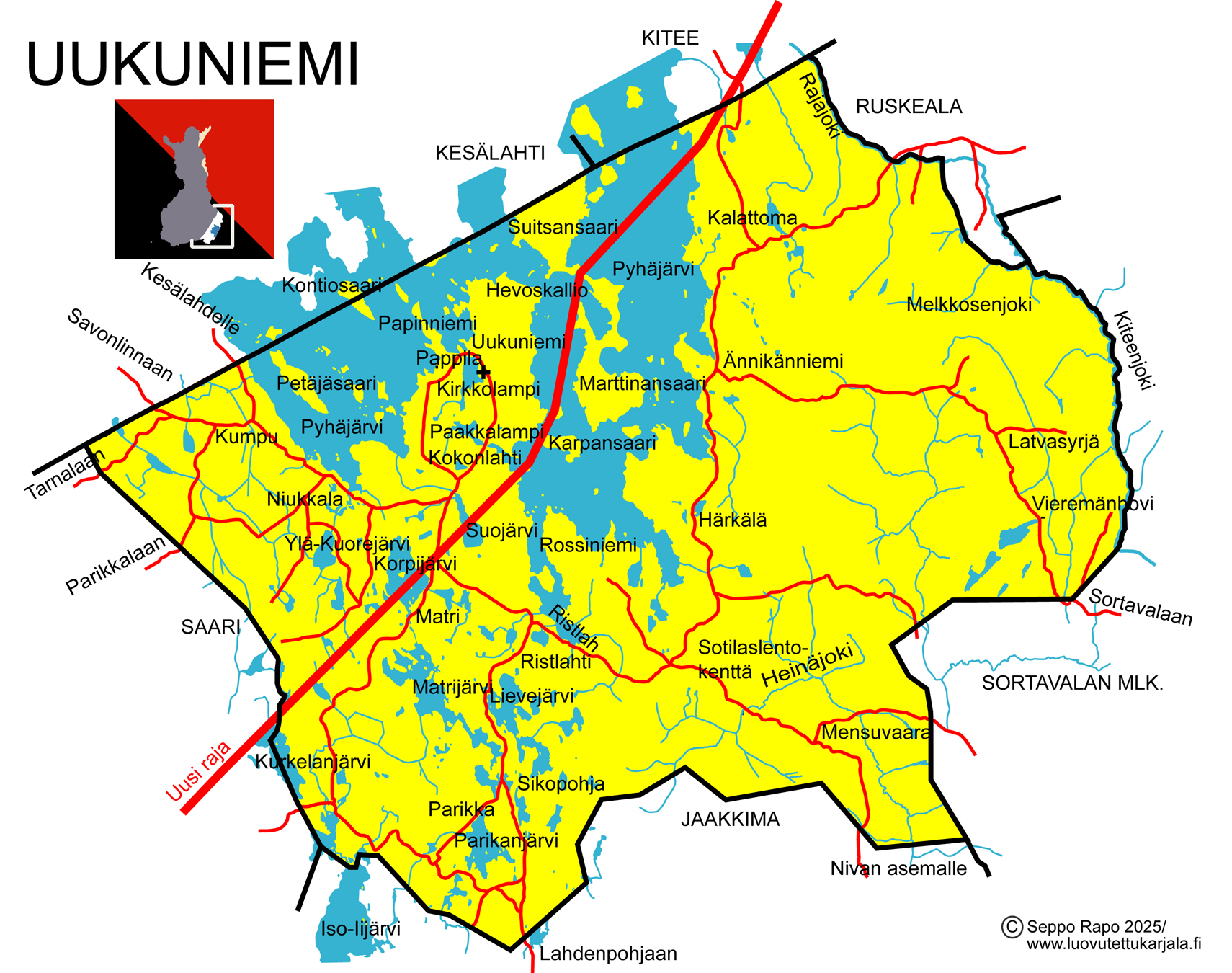 Uukuniemi kartta